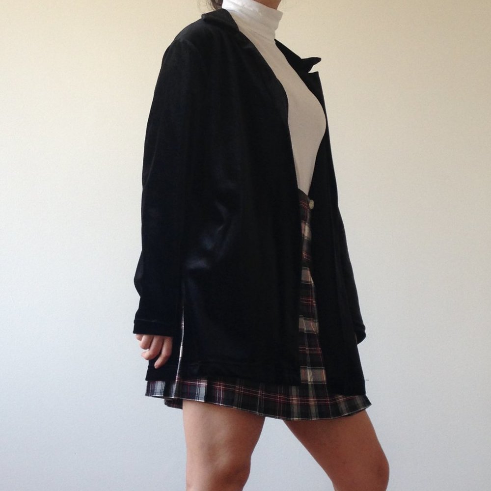 Carroll Reed - Black Velvet Cardigan - Picture 4 of 9